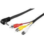 Câble adaptateur, audio vidéo composite vers 3, 5 mm, connecteur jack 3, 5 mm (4 broches, stéréo) 90° ... Câble adaptateur, audio vidéo composite vers 3, 5 mm, connecteur jack 3, 5 mm (4 broches, stéréo) 90° ...