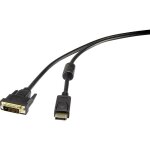 Câble adaptateur displayport / dvi renkforce 1. 80 m noir w717471 Câble adaptateur displayport / dvi renkforce 1. 80 m noir w717471