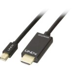 C�ble adaptateur lindy mini - display / hdmi fiche m�le mini displayport, fiche m�le hdmi - a 3. 00 m ...