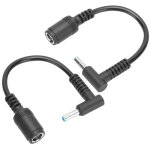 C�ble adaptateur secteur 2 pi�ces, 7, 4 x 5 mm femelle vers 4, 5 x 3 mm m�le, pointe courb�e avec broche ...