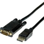 C�ble adaptateur value displayport / vga fiche m�le displayport, fiche m�le vga 15 p�les 1. 50 m noir ...