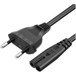 C�ble d'alimentation 1. 5 m�tres 2 broches euro fiche cordon d'alimentation pour samsung philips lg sony ...