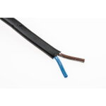 C�ble d'alimentation rs pro 2x0, 5 mm�, gaine pvc noir, 100m ( prix pour bobine de 100 m�tres )