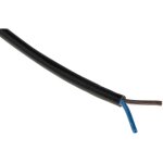 Cble d'alimentation rs pro 2x0, 75 mm, gaine pvc noir, 100m ( prix pour bobine de 100 mtres )