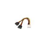 Cble d'alimentation sata 5. 25' (molex 4pin) / m - 2xsata / h 30cm
