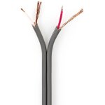 Mod�le du produit : c�ble audio 2 x 0. 16 mm� cuivre 100. 0 m rond pvc gris fonc� bobine