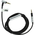 Cble audio aux compatible avec akg y40, y50, y45 casque - avec prise jack 3, 5 mm, 150 cm, noir / argent ...