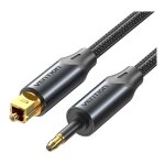 Cable de audio de fibre optique vention bkcbh / 2m / noir