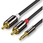 C�ble c�ble audio mini jack 3, 5 mm - 2rca 2m noir