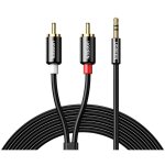 C�ble c�ble audio mini jack 3, 5 mm - 2x rca 5m noir