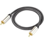 C�ble audio num�rique coaxial, hifi 5. 1 spdif rca vers rca m�le vers m�le, pour c�bles audio num�rique ...
