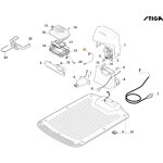 C�ble carte gps robot tondeuse mod�les a1000 a1500 original stiga 122063047 / 0