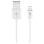 Goobay - cble de charge et de synchronisation lightning usb, 0, 5 m, blanc, cble mfi pour apple iphone ...