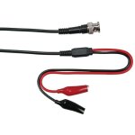 C�ble coaxial 1m - bnc m�le + 2 pinces crocodile