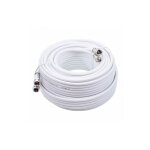 Cble coaxial pour antenne satellite tv de 25 m mtr twin 2x19 vatc blanc diamtre 7mm