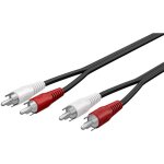 Cordon 2 rca 5m - connecteurs nickel