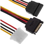 Câble d'alimentation sata 15h00 15h00 et molex vers sata 25cm 16:00 - bematik Câble d'alimentation sata 15h00 15h00 et molex vers sata 25cm 16:00 - bematik