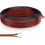 Cble lectrique fil cuivre 2x 0, 5mm 20awg rouge noir ruban led souple flexible, 2 mtres