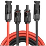 Naxunnn - cble d'extension pour panneau solaire, 6 mm, 2 x 10 m, cble d'extension photovoltaque avec ...