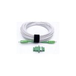 C�ble fibre optique sc / apc � sc / apc - 25 (blanc), simplex monomode, avec adaptateur inclus, compatible ...