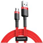 C�ble flexible r�sistant c�ble microusb usb 1, 5a 2m rouge