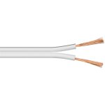 Goobay - cble de haut - parleur blanc, bobine de 100 m, section de 2 x 0, 5 mm, cu. longueur de cble ...