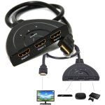 C�ble hdmi 1080p 3 ports full hd tv multiprise splitter adaptateur