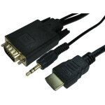 Cble hdmi rs pro 1m, hdmi vers vga, hdmi mle vga mle ( prix pour 1 )