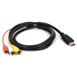 Cble hdmi vers 3rca rouge blanc et jaune dcodeur tv cble de connexion de donnes 1, 5 mtres hdmi ...