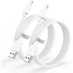 C�ble iphone 2m lot de 2, cable chargeur iphone 2m cable lightning usb cable iphone charge rapide cordon ...