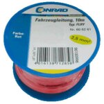 Câble pour l'automobile flry - b conrad components 606261 1 x 2. 50 mm² rouge 10 m Câble pour l'automobile flry - b conrad components 606261 1 x 2. 50 mm² rouge 10 m