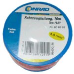 Cble pour l'automobile flry - b conrad components 606303 1 x 4 mm rouge 10 m