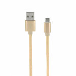 Metronic - câble micro usb / usb - a nylon 1 m - or - jaune Metronic - câble micro usb / usb - a nylon 1 m - or - jaune