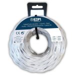 Cble parallel textile torsad 3x2, 5mm blanc 5m