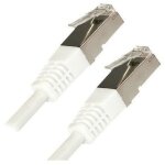 Cable rj45 cat. 6 blinde droit blanc - 10m