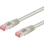 Cat 6 cble patch, s / ftp (pimf), gris, 2 m, conducteur en cuivre (cu), gaine de cble sans halogne ...