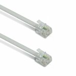 Metronic - c�ble t�l�phonique plat rj11 m�le / m�le 2 m - blanc - blanc