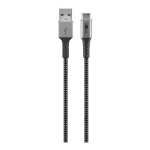 Cble textile usb - c? vers usb - a avec fiches mtalliques 1 m, cble de connexion lgant et extra ...