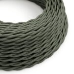 C�ble tress� en coton color� vert sauge - the original creative cables, pour lampes et luminaires - tc63 ...