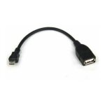 C�ble usb 2. 0 3go c122 / microusb m�le - usb femelle / 15cm / noir