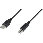 C�ble usb usb 2. 0 usb - a m�le, usb - b m�le 5. 00 m noir rond, blindage double ak - 300105 - 050 - ...