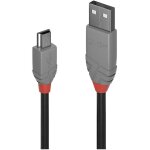 C�ble usb usb 2. 0 usb - a m�le, usb - mini - b m�le 0. 50 m noir, gris 36721 s214052 - lindy