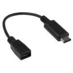 Cble usb rs pro usb micro b femelle vers male usb c, noir, 150mm ( prix pour 1 )