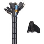Cache cable, 2m gaine souple electrique cable management pour ranger ou cacher les tv pc c�bles, gestion ...