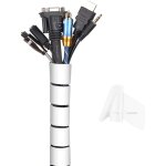 Cache cable, 2m gaine souple electrique cable management pour ranger ou cacher les tv pc c�bles, gestion ...