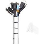Cache cable, 2m gaine souple electrique cable management pour ranger ou cacher les tv pc c�bles, gestion ...