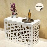 Cache climatisation - amazonian - aluminium - beige ral9001 - taille m�dium - moyen l 110 x h 80 x p ...