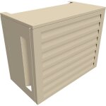 Atole ? cache climatiseur acoustique en aluminium thermo - laqu� ? h. 113 cm x l. 110 cm x p. 64 cm ? ...