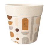 Cache - pot en bambou motif graphique 8 cm