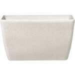 Cache - pot beige effet pierre en polyr�sine 32 x 74 x 45 cm pot de fleurs long et haut au design moderne ...